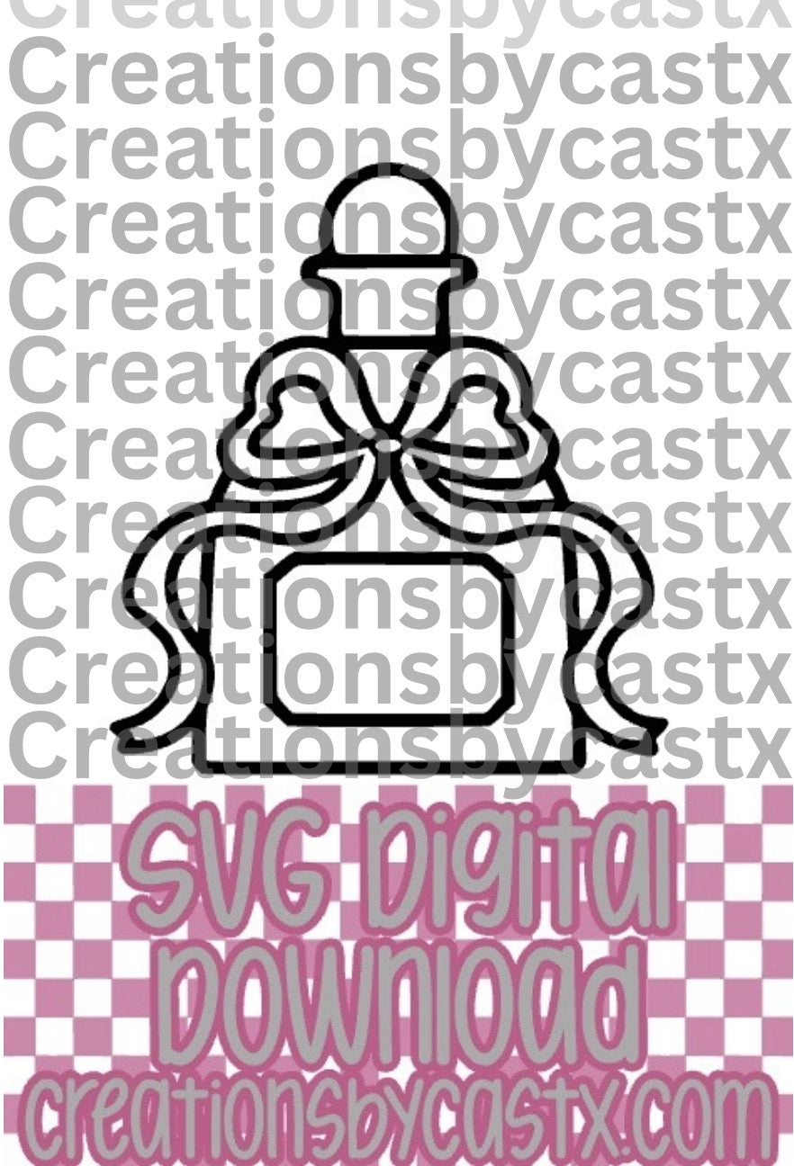 Tequila Bottle w/Bow SVG