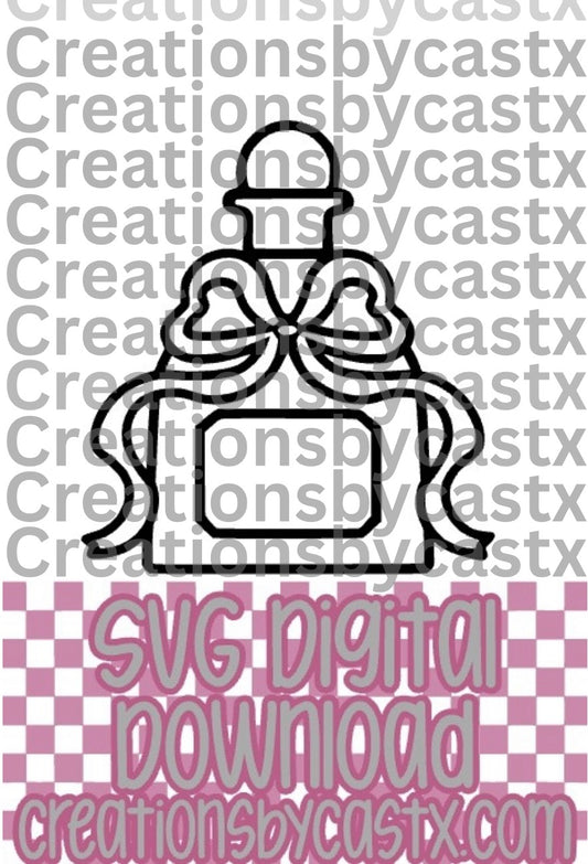 Tequila Bottle w/Bow SVG