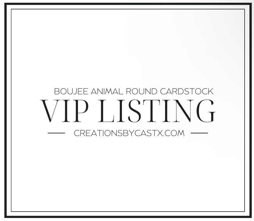 Brown Boujee Animal Round Cardstock