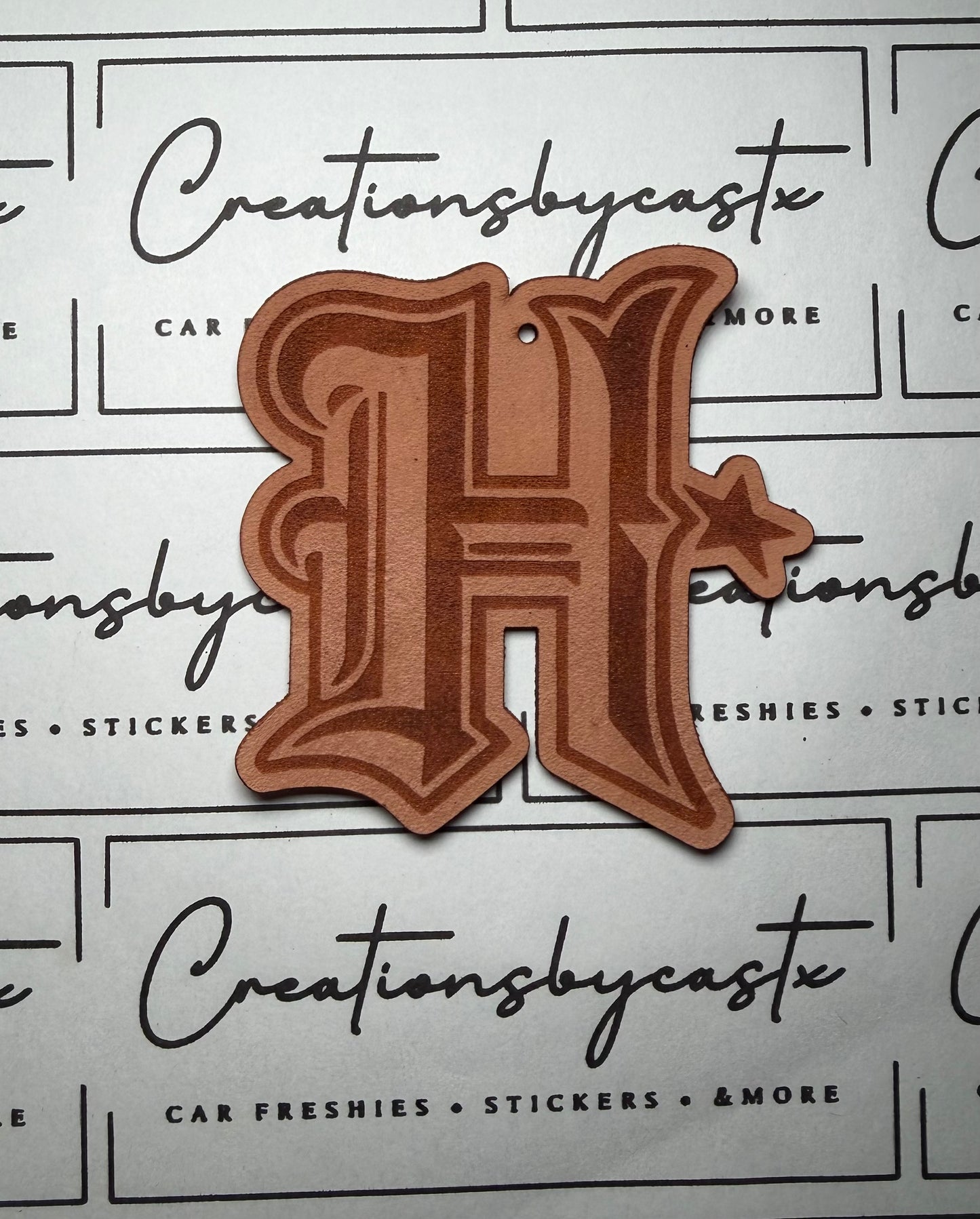 H Unscented Leather Freshie