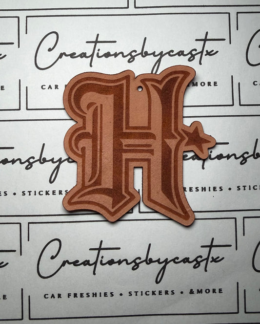 H Unscented Leather Freshie