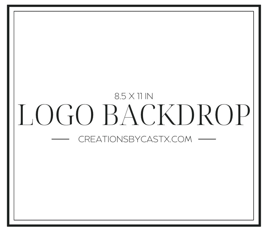 8.5 X 11 in Logo Backdrop