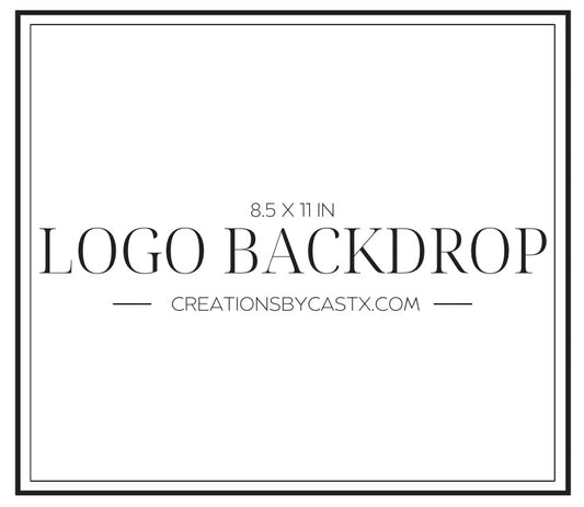 8.5 X 11 in Logo Backdrop