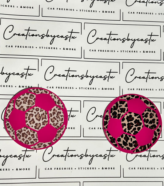Soccer Leopard Round Cardstock