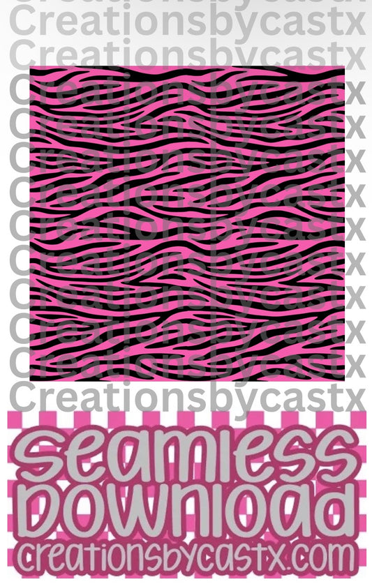 Black Pink Zebra Seamless