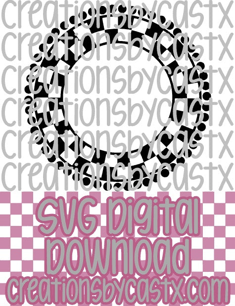 Checkered Circle Jewelry (for cardstock) SVG