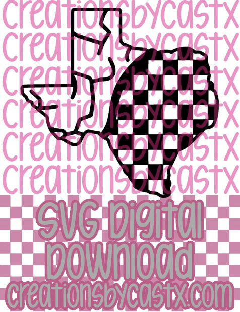 Turq Check Texas SVG