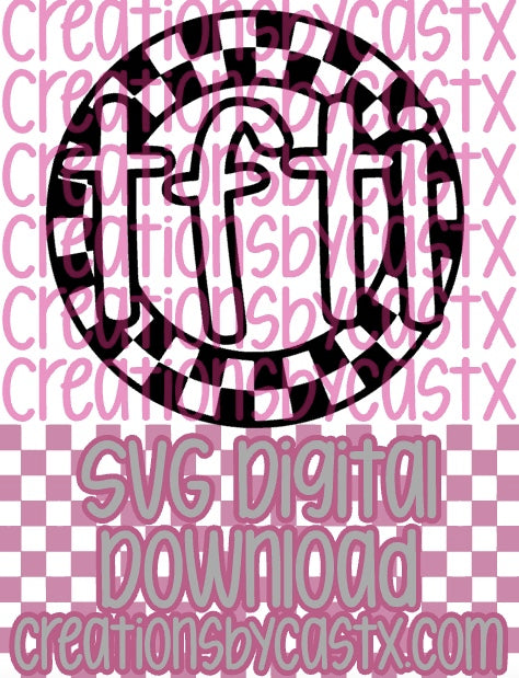 TFTI Checkered Circle SVG