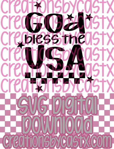 God Bless The USA SVG