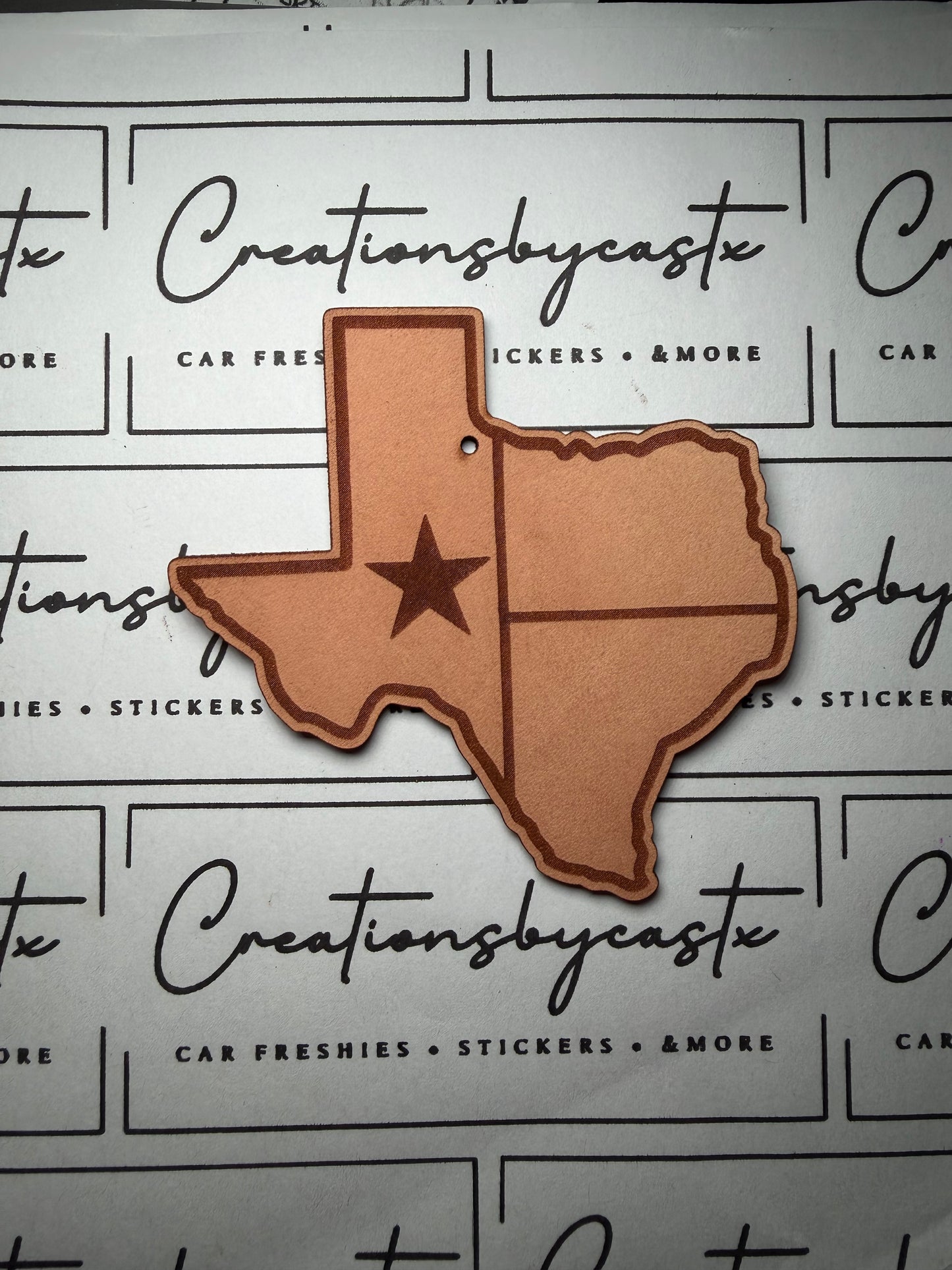 Texas Flag Unscented Leather Freshie