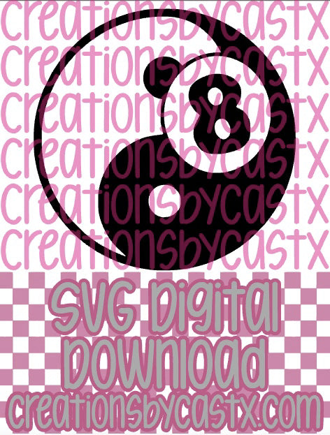 Yin Yang 8 Ball SVG