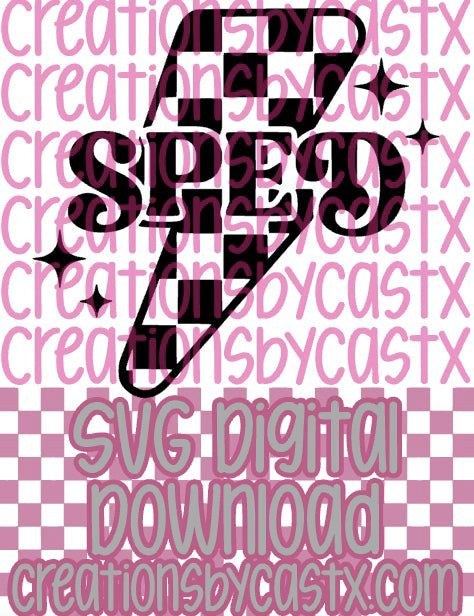 SPED Checkered Bolt SVG
