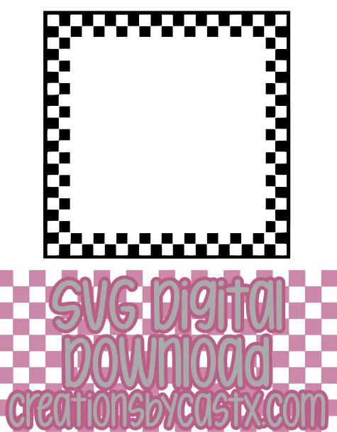 Checkered Square SVG (for cardstock)