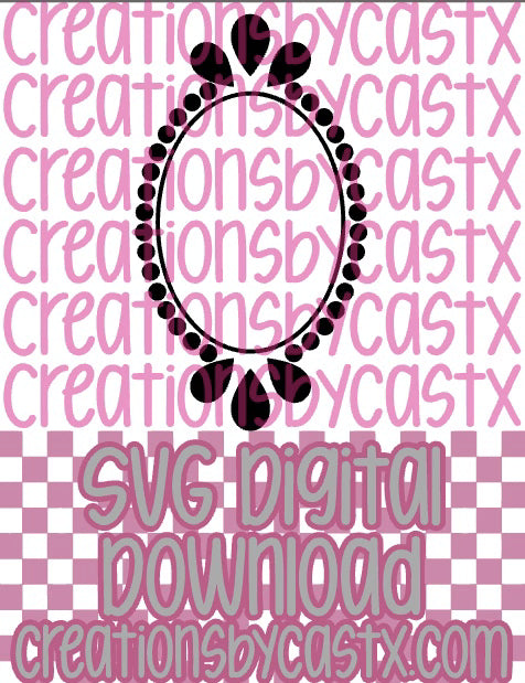 V Oval Frame SVG