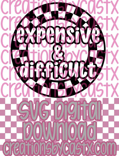Expensive & Difficult Checkered Circle SVG