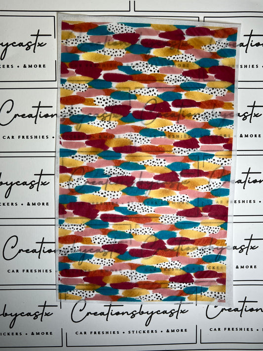 Maroon Mauve & Teal Brushstroke Tissue Paper