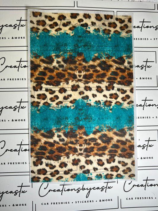 Blue Glitter Animal Print S Tissue Paper