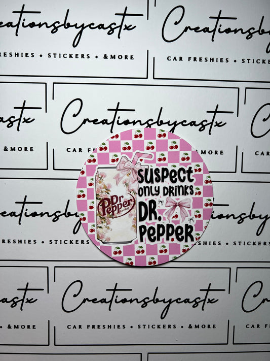 Suspect DP Checkered Cherries Round Cardstock