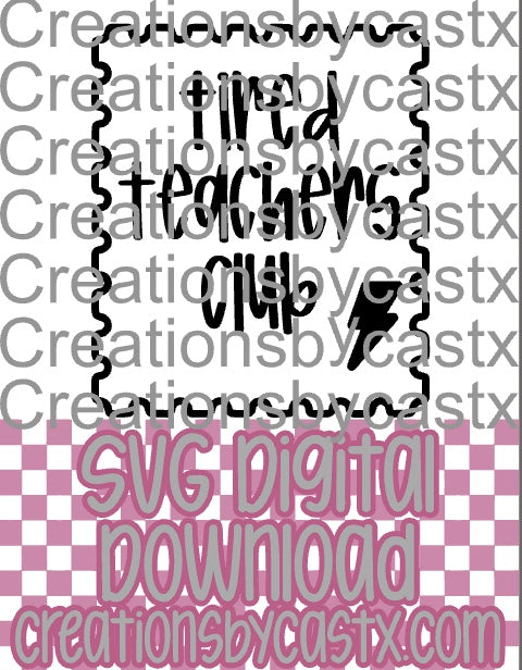 Tired Teachers Club Stamp SVG