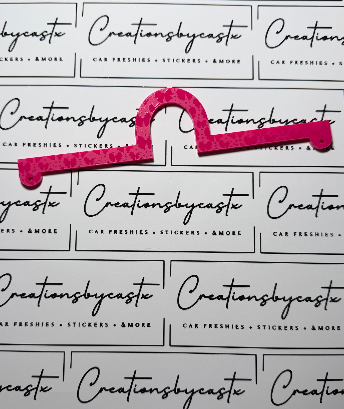 RTS Pink Bow Acrylic Hanger 2.0